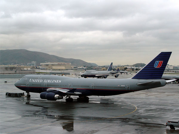 Boeing747-422 / N104UA / Ready for Take off in San Francisco